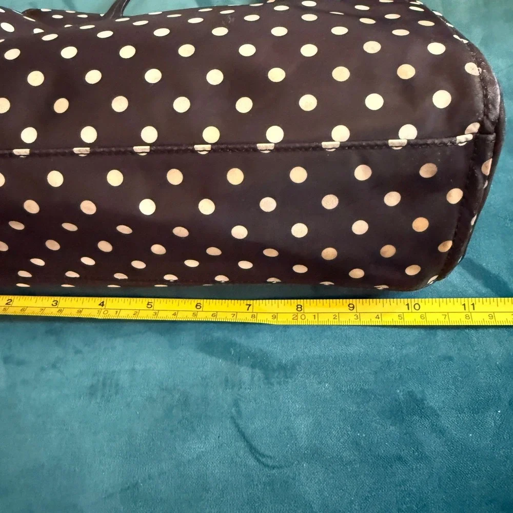 Kate Spade New York Polka Dot Nylon Tote Bag‎ Black White
